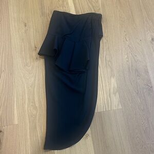 Jacquemus Asymmetrical Black Skirt